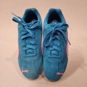 Puma Speedcat OG Suede Low Top Sneakers  Tropical Blue Pink Women's Size 7